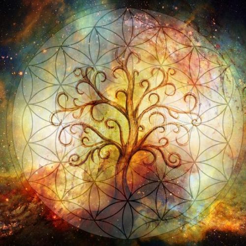 arbre-de-symbole-la-vie-et-fleur-fond-l-espace-yggdrasil